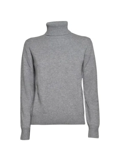 Mc2 Saint Barth Roll-neck Knitted Sweater In Gray