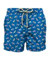 Mc2 Saint Barth Graphic Printed Drawstring Swim Shorts In Blue