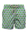 Shop Mc2 Saint Barth Graphic Printed Drawstring Swim Shorts In Purple