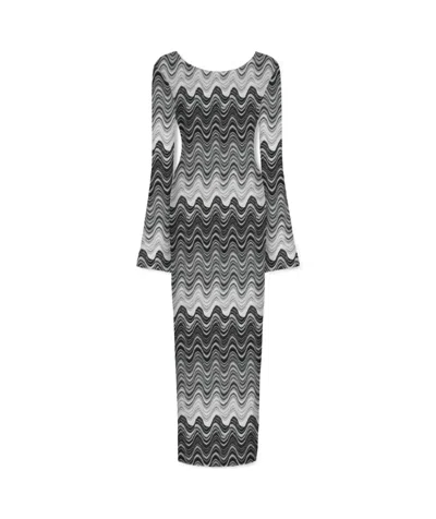 Mc2 Saint Barth Round Neck Dress In Gray
