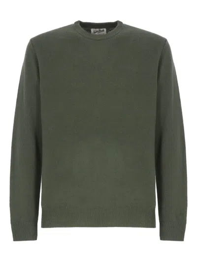 Mc2 Saint Barth Round-neck Long-sleeve Sweater In Green