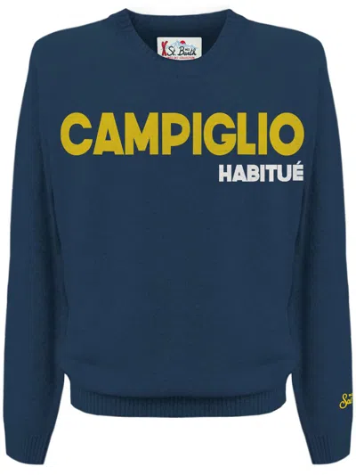 Mc2 Saint Barth Round-neck Sweater Clothing In Blue