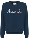 Mc2 Saint Barth Crew Neck Sweater Ribbed Cuffs Long Sleeves In Blue