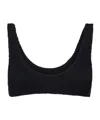 Mc2 Saint Barth Woman Brown Classic Crinkle Bralette Naima In Black