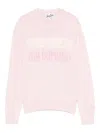 Mc2 Saint Barth Round-neck Wool Sweater In Pink