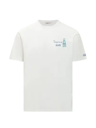 Mc2 Saint Barth Round-neck Graphic T-shirt In White