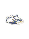 Mc2 Saint Barth Rubber Ducks-printed Sandals In Blue