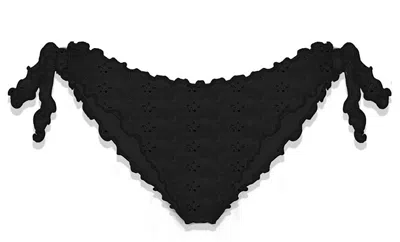 Mc2 Saint Barth Ruched-detail Stretched Bikini Bottoms In Black