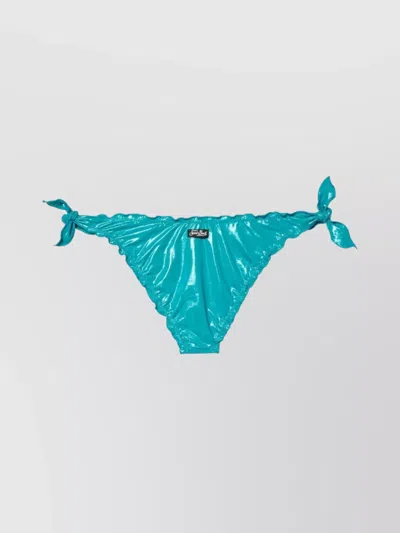 Mc2 Saint Barth Ruched Shiny Side Tie Swimsuit In Multi