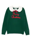 Mc2 Saint Barth Ruffled-collar Sweater In Green