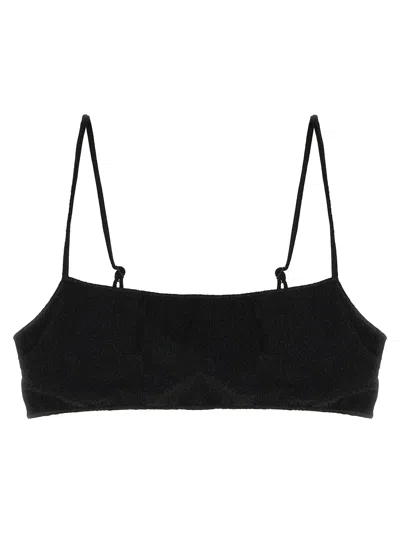Mc2 Saint Barth Bandeau-style Bikini Top In Black
