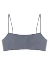 Mc2 Saint Barth Sadie Lurex Bralette Bikini Top In Gray