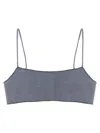 Mc2 Saint Barth Sadie Lurex Bralette Bikini Top In Gray
