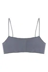 Mc2 Saint Barth Sadie Lurex Bralette Bikini Top In Gray