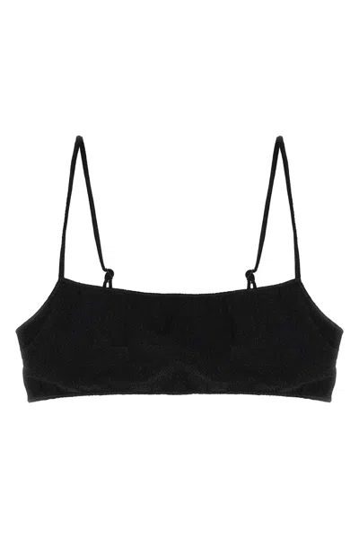 Mc2 Saint Barth Bandeau-style Bikini Top In Black