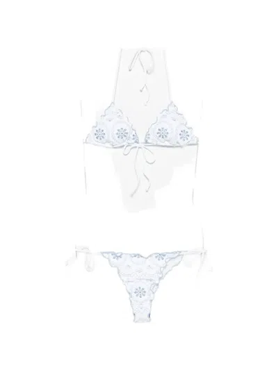 Mc2 Saint Barth Sagitami Broderie-anglaise Bikini In White
