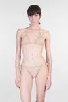 Mc2 Saint Barth Sagittarius Beachwear In Gold Polyamide In Neutral