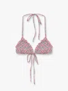Mc2 Saint Barth Sagittarius Bikini Top With Betsy Ann 21 Print In Pink