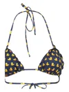 Mc2 Saint Barth Sagittarius Rubber-ducky Ruffled Bikini Top In Yellow