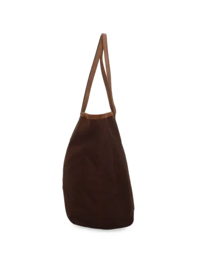 Mc2 Saint Barth Saint Barth Logo-embroidered Tote Bag In Brown