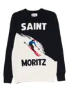 Mc2 Saint Barth Saint Moritz Graphic Sweater In Black