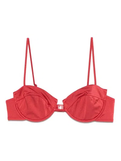 Mc2 Saint Barth Salina Bikini Top In Red