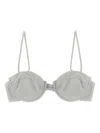 Mc2 Saint Barth Salina Lurex Bralette Bikini Top In Gray