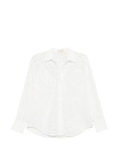 Mc2 Saint Barth Sangallo Embroidery Blouse In White