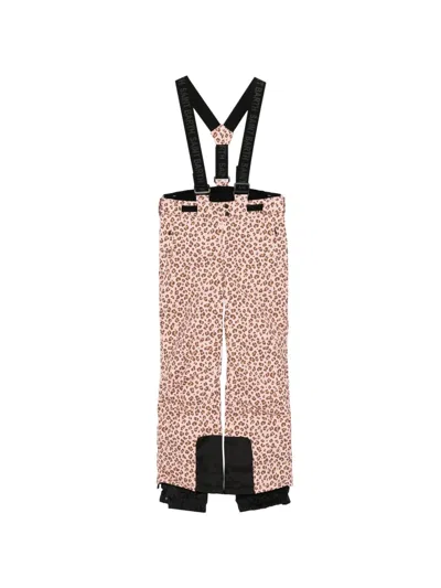 Mc2 Saint Barth Kids' Sarenne Leopard-print Trousers In Brown