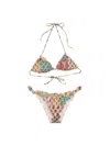Mc2 Saint Barth Adjustable Straps Ruffle Trim Triangle In Multi