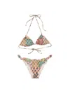 Mc2 Saint Barth Adjustable Straps Ruffle Trim Triangle In Multi