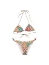 Mc2 Saint Barth Adjustable Straps Ruffle Trim Triangle In Multi