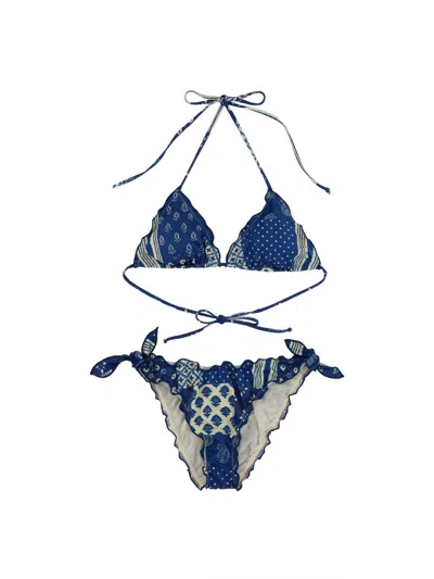 Mc2 Saint Barth Sarius Bikini Swimsuit In Blue