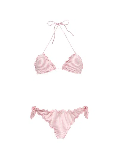 Mc2 Saint Barth Sarius Striped Bikini In Pink