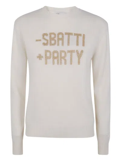 Mc2 Saint Barth Sbatti Party Sweater In Neutral