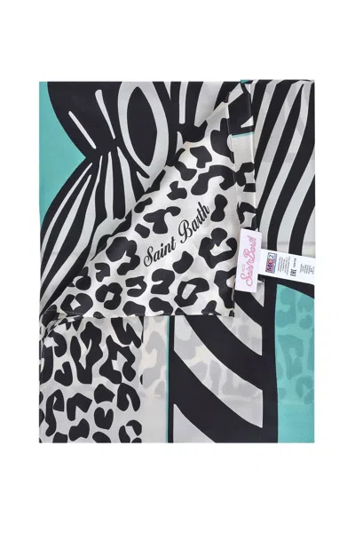 Mc2 Saint Barth - Scarf - 471000 - Black/green In Nero/verde