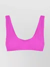 Mc2 Saint Barth Scoop Neckline Sleeveless Textured Fabric Lingerie In Pink