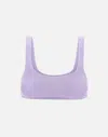 Mc2 Saint Barth Naima Lilac Lurex Bralette Top