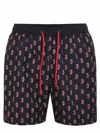 Mc2 Saint Barth Man Light Fabric Swim Shorts With Milan Print Milan Special Edition