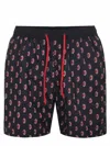 Mc2 Saint Barth Man Light Fabric Swim Shorts With Milan Print Milan Special Edition