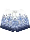 Mc2 Saint Barth Paisley-print Swim Shorts In Blue