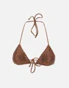 Mc2 Saint Barth Sequin-embellished Triangle Bikini Top