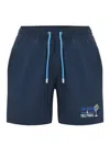 Mc2 Saint Barth Comfort Mid-rise Swim Shorts In Blue