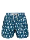 Mc2 Saint Barth Lighting Watch-print Swim Shorts In Hour Money