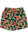 Mc2 Saint Barth Orange-print Swim Shorts In Multi