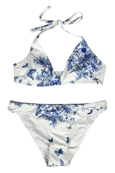 Mc2 Saint Barth Sea Clothing White/light Blue In Bianco Chiari E Naturali