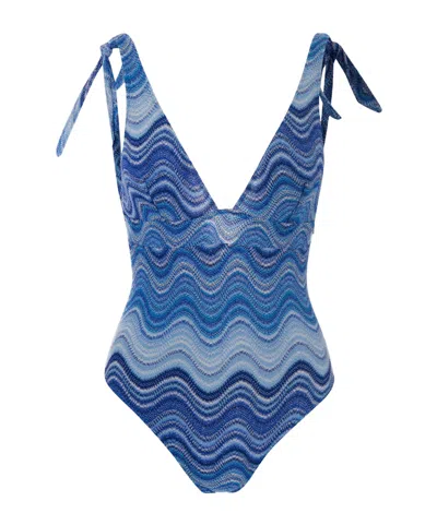 Mc2 Saint Barth Sea Zigzag Swimsuit In Multi