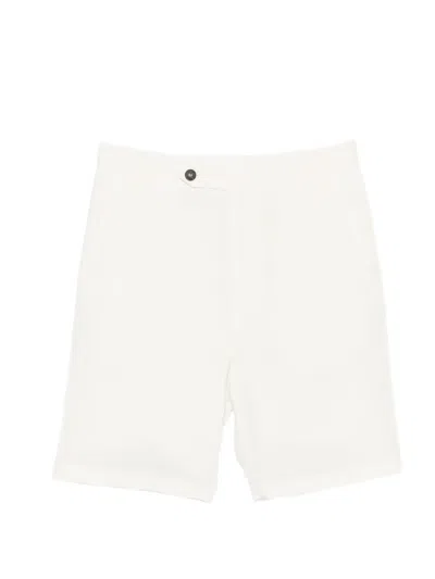 Mc2 Saint Barth Sebastian Button-fastening Shorts In White