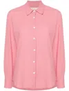 Mc2 Saint Barth Seersucker Cotton Shirt In Pink