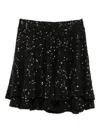Mc2 Saint Barth Sequinned Tiered Skirt In Black